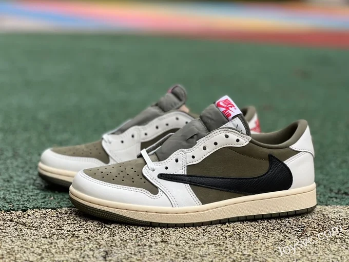 Travis Scott x Air Jordan 1 Low DM7866-200 Military Green LJR Version