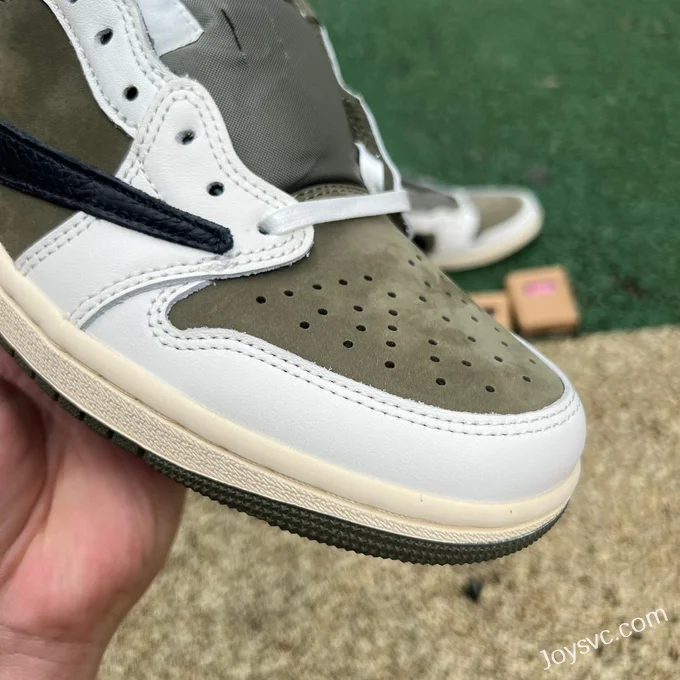 Travis Scott x Air Jordan 1 Low DM7866-200 Military Green LJR Version