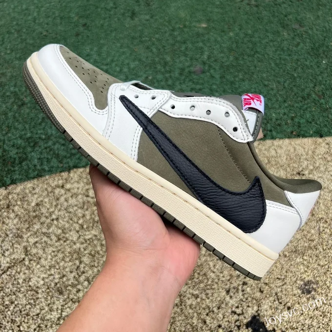 Travis Scott x Air Jordan 1 Low DM7866-200 Military Green LJR Version