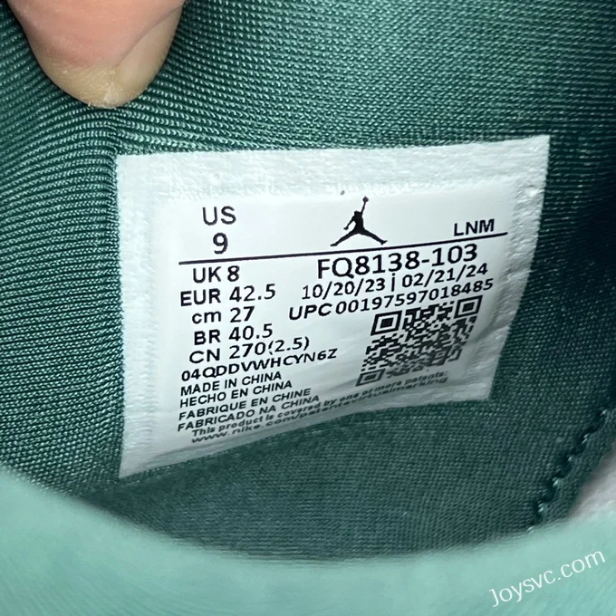 Air Jordan 4 Oxidized Green FQ8138-103