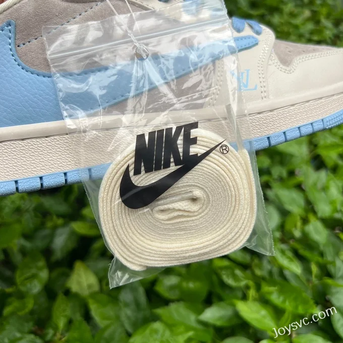 Travis Scott x Air Jordan 1 Low LX1988-101 Grey Blue LV Collaboration