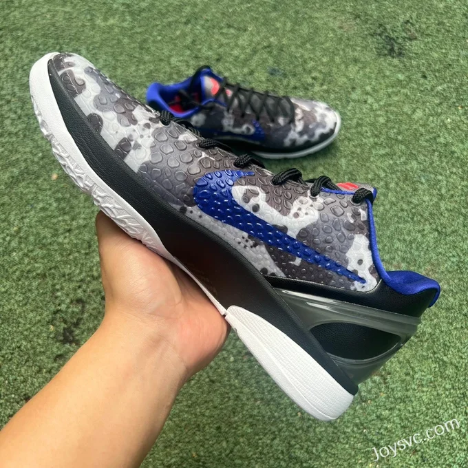 Nike Zoom Kobe 6 Camo - Black Blue Camo Basketball Shoes