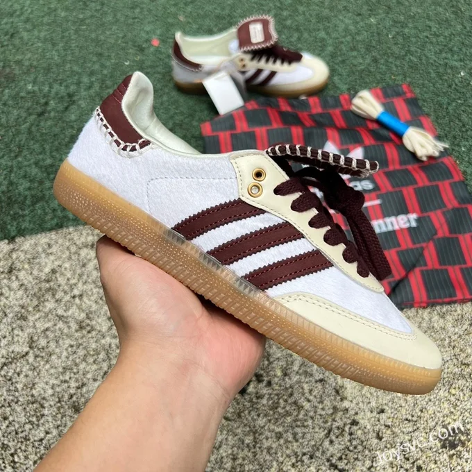 Wales Bonner x Adidas Samba White Brown Retro Sneakers IE0586