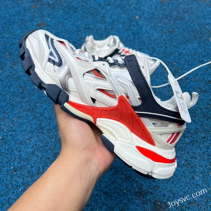 Balenciaga Track 2.0 White Red Blue Sneakers