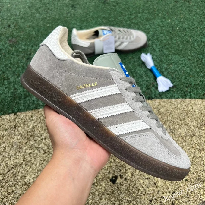 Adidas Gazelle Indoor Grey White Retro Sneakers IF1807