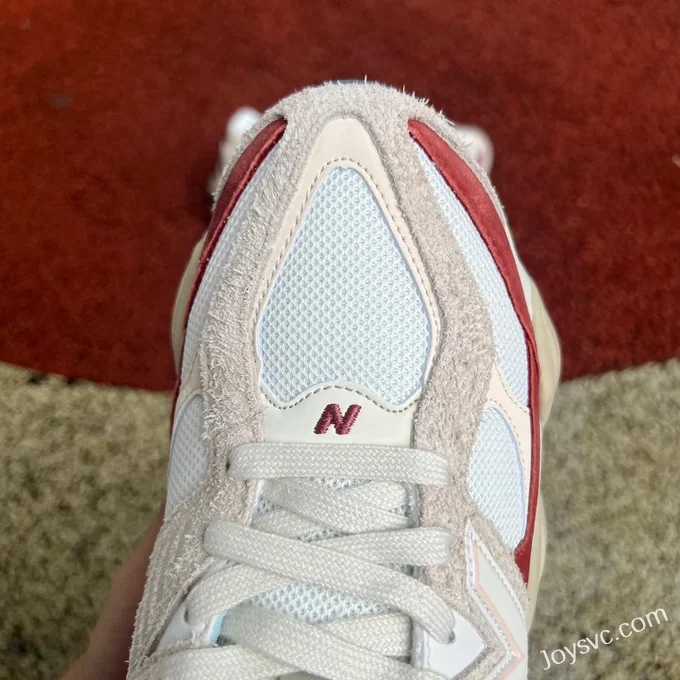 New Balance 9060 White Pink Red Pure Original Retro Running Shoes U9060JF