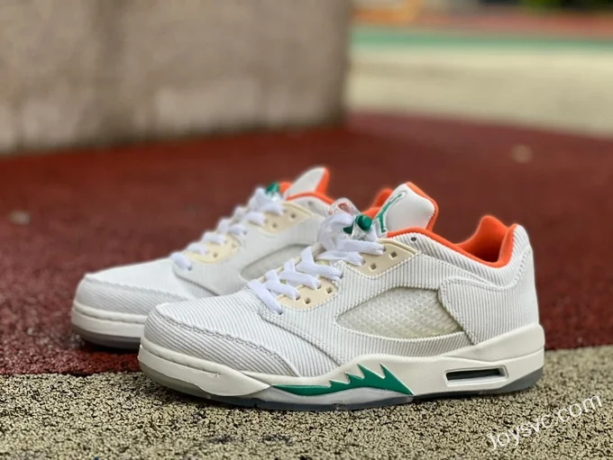 Air Jordan 5 Low CW4204-100 White Green