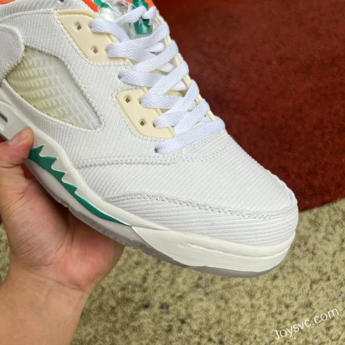 Air Jordan 5 Low CW4204-100 White Green