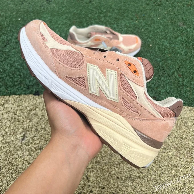 New Balance 990V3 Beige Pink Retro Running Shoes M990SZ3