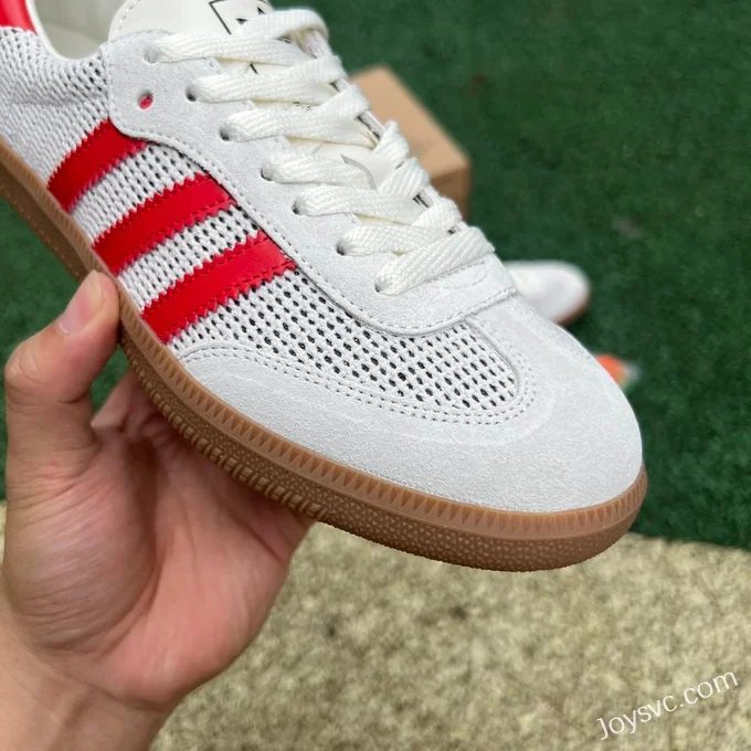 Adidas Samba Grey Red Retro Sneakers IE1953