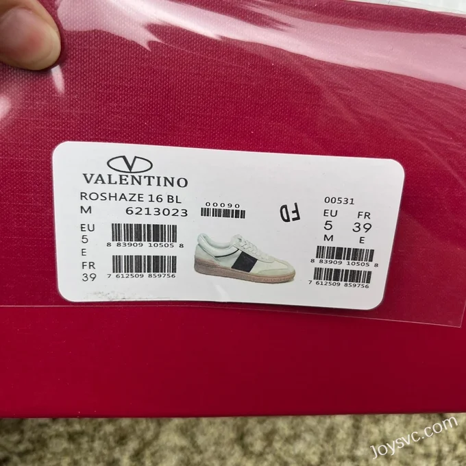 Valentino UPVILLAGE Leather Sneakers in White Grey & Black