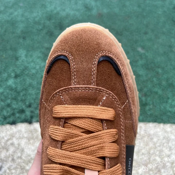 Valentino UPVILLAGE Leather Sneakers in Brown