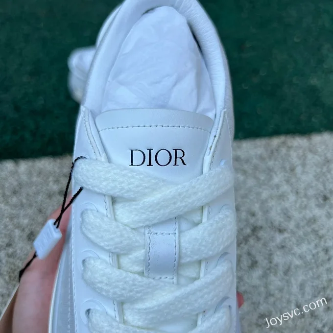 Dior B33 White Grey Round Toe Lace-Up Fashion Sneakers Men