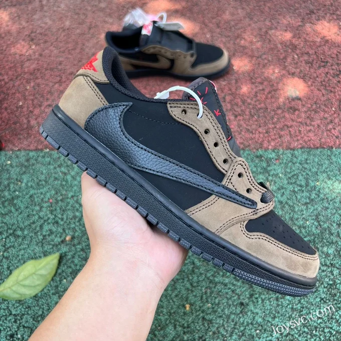 Travis Scott x Air Jordan 1 Low DM7866-202 New Black Brown Reverse Swoosh