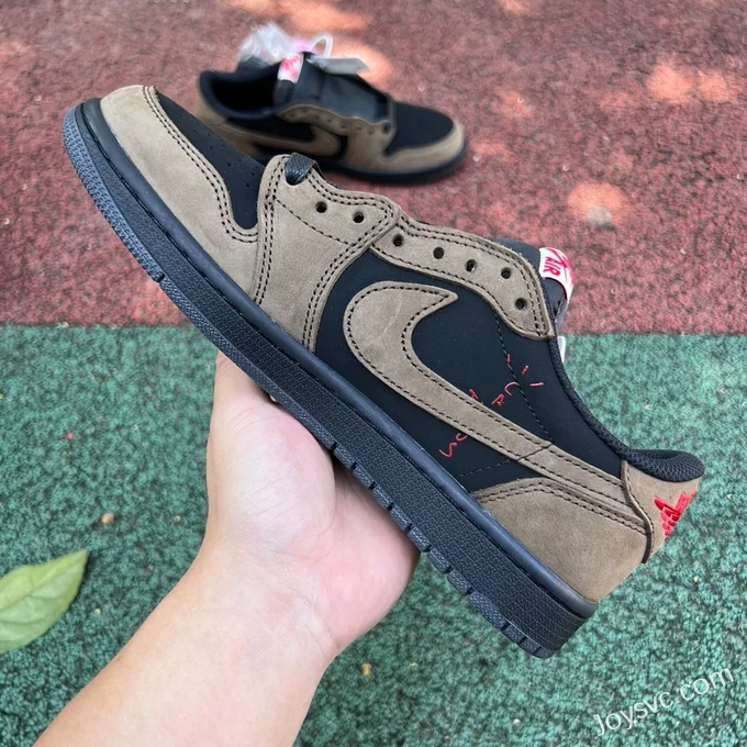 Travis Scott x Air Jordan 1 Low DM7866-202 New Black Brown Reverse Swoosh