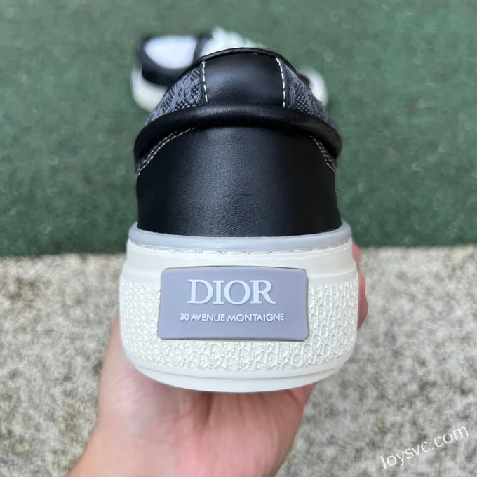 Dior B33 Black White Round Toe Lace-Up Fashion Sneakers Men