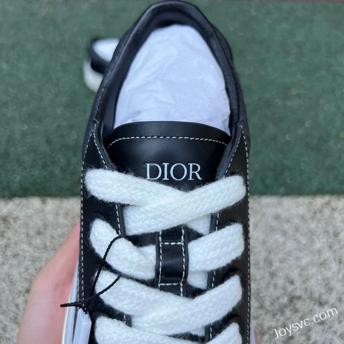 Dior B33 Black White Round Toe Lace-Up Fashion Sneakers Men