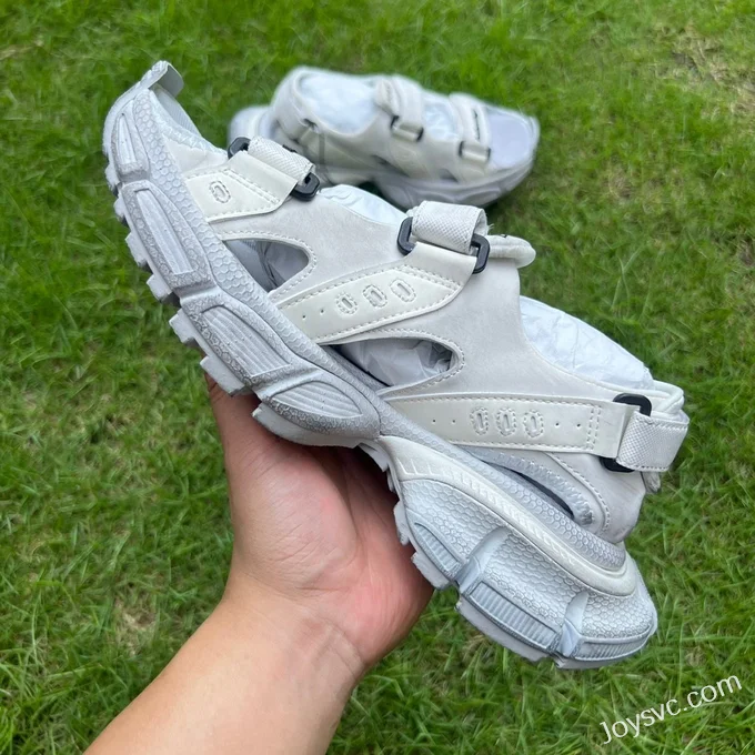 Balenciaga 3XL Grey Sandals Comfortable Beach Sandals