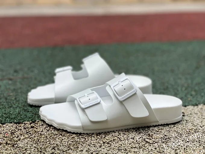 Balenciaga White Slides Vintage Dad Shoes