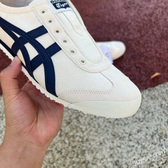 Onitsuka Tiger Mexico 66 Low-Top Sneakers in White & Blue