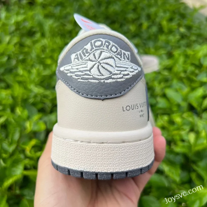 Travis Scott x Air Jordan 1 Low LX1988-102 Grey LV Collaboration