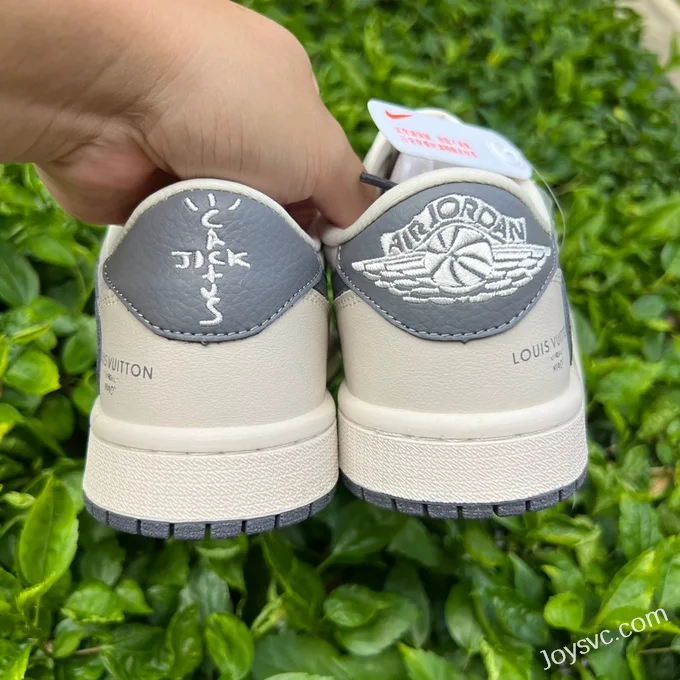 Travis Scott x Air Jordan 1 Low LX1988-102 Grey LV Collaboration