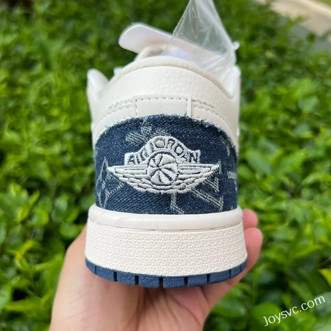 Louis Vuitton x Air Jordan 1 Low SJ9950-003 White Blue Denim