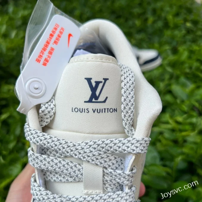 Louis Vuitton x Air Jordan 1 Low SJ9950-003 White Blue Denim