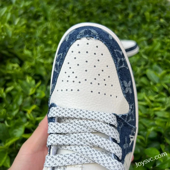 Louis Vuitton x Air Jordan 1 Low SJ9950-003 White Blue Denim