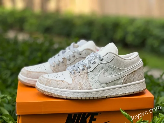 Louis Vuitton x Air Jordan 1 Low SJ9950-002 White Brown