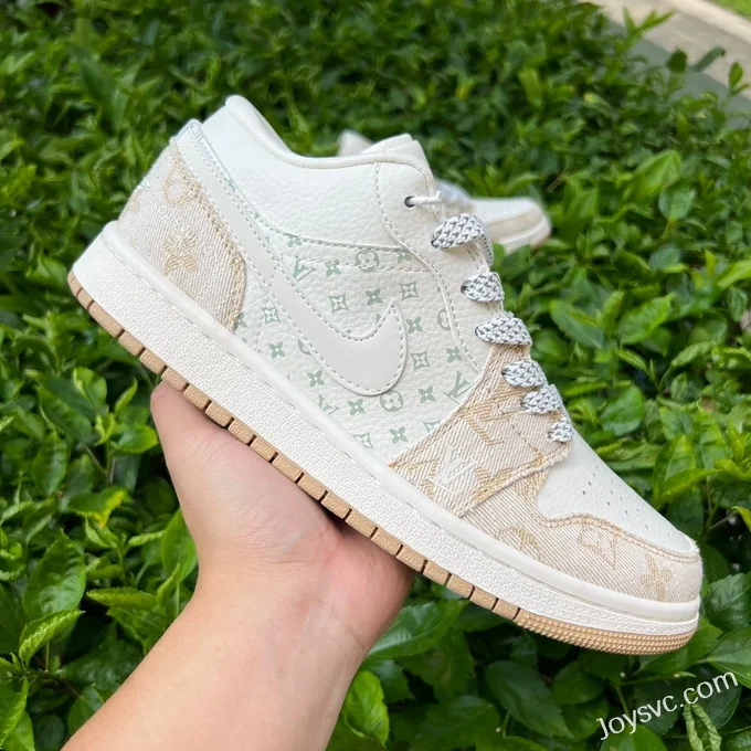 Louis Vuitton x Air Jordan 1 Low SJ9950-002 White Brown