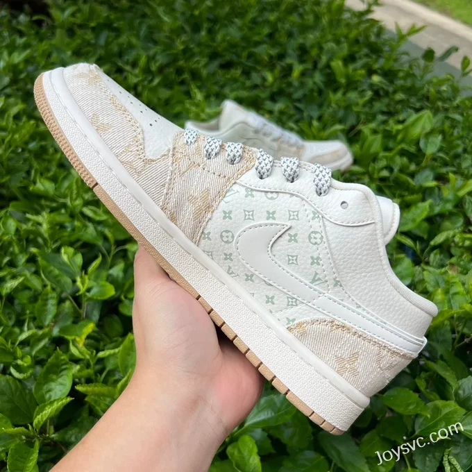 Louis Vuitton x Air Jordan 1 Low SJ9950-002 White Brown