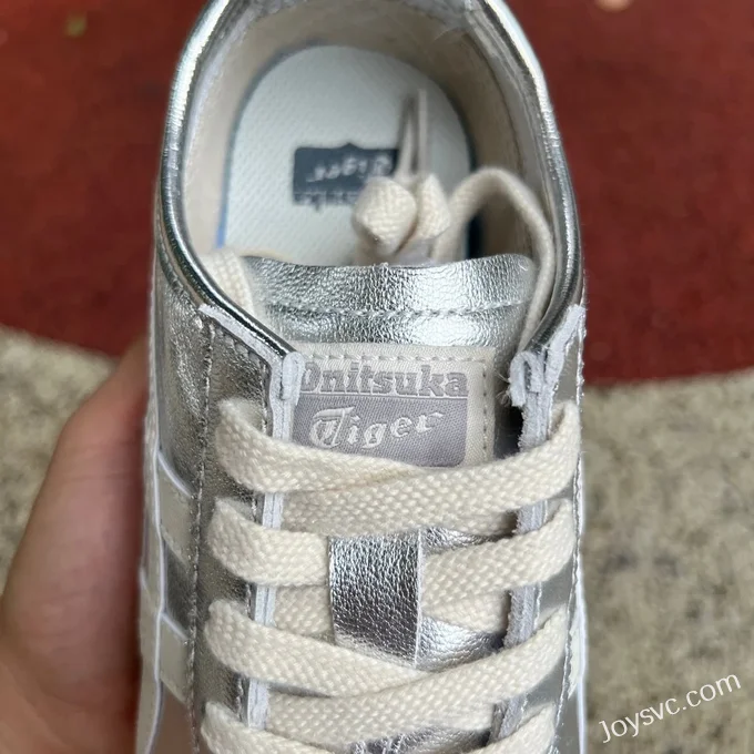 Onitsuka Tiger Mexico 66 Low-Top Sneakers in Liquid Silver