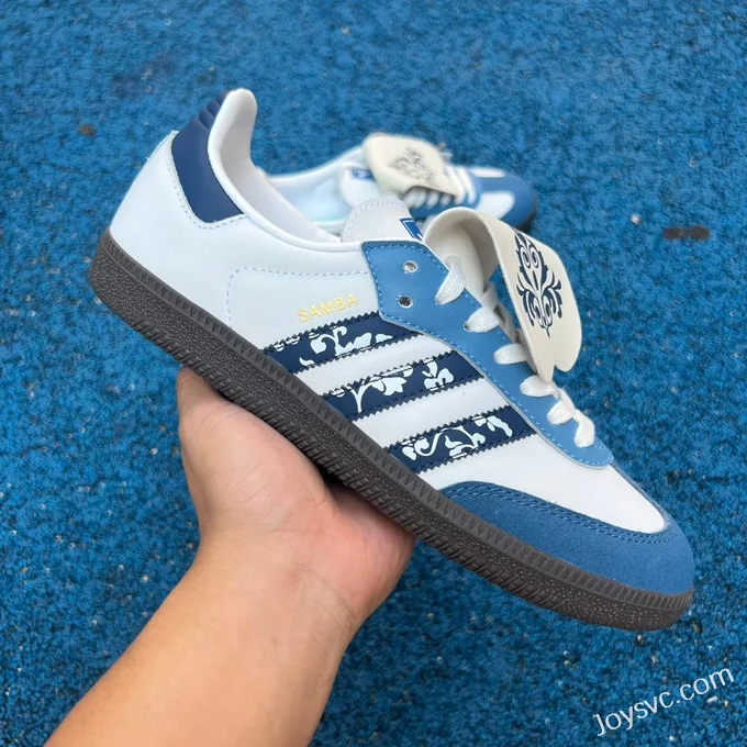 Adidas Samba Vlad White Blue Retro Sneakers IG1024