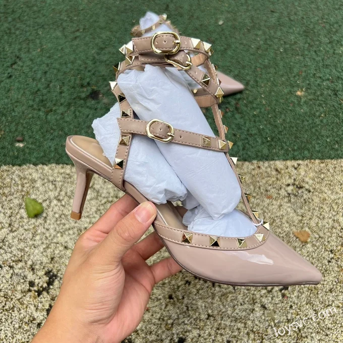 Valentino Rockstud Heels in Nude