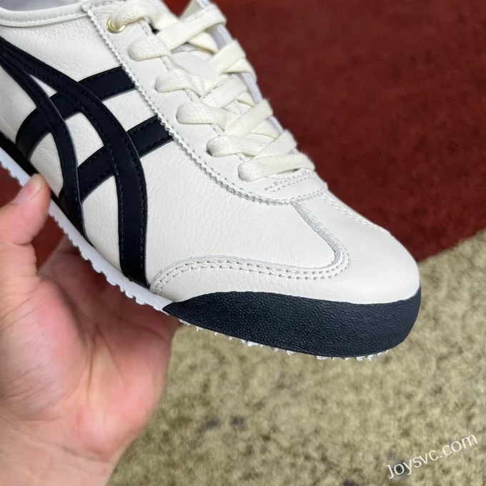 Onitsuka Tiger Mexico 66 Low-Top Sneakers in White Black & Gold