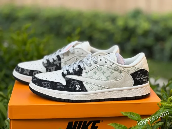 Louis Vuitton x Air Jordan 1 Low SJ2068-008 White Black