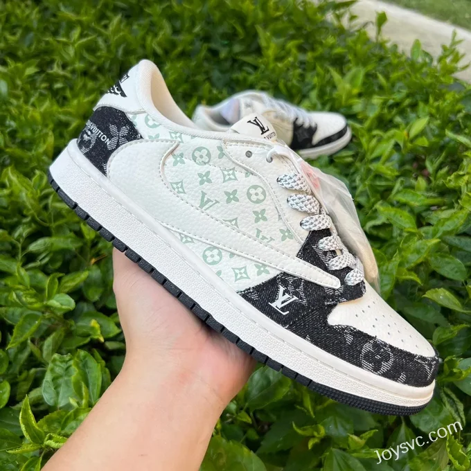 Louis Vuitton x Air Jordan 1 Low SJ2068-008 White Black