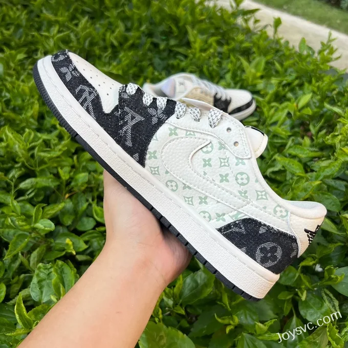 Louis Vuitton x Air Jordan 1 Low SJ2068-008 White Black