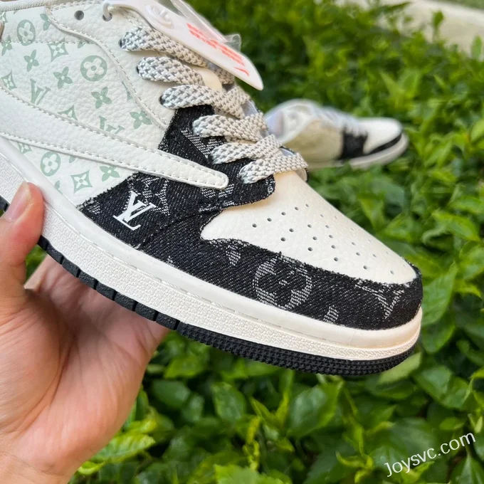 Louis Vuitton x Air Jordan 1 Low SJ2068-008 White Black