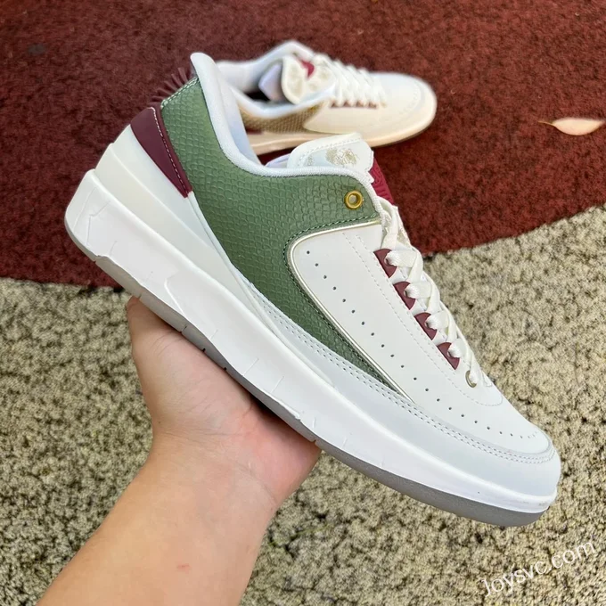 Air Jordan 2 Low FJ6871-100 White Green Red