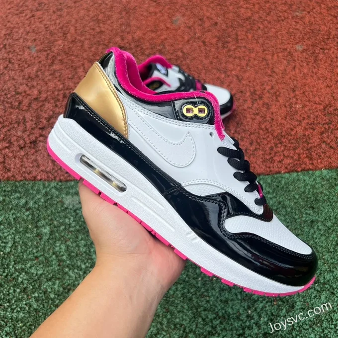 Nike Air Max 1 PHANTACi Black White Pink Gold HJ3966-110