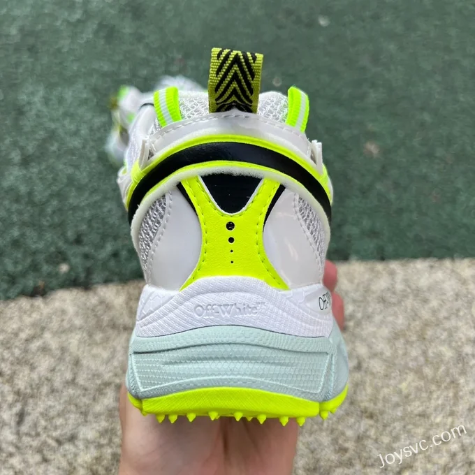 OFF-WHITE White Fluorescent Green Sneakers