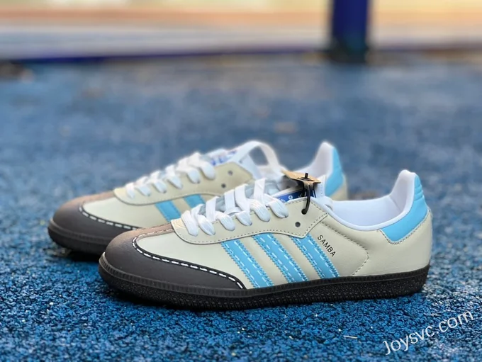 Adidas Samba Vlad Beige Blue Black Retro Sneakers IG1024