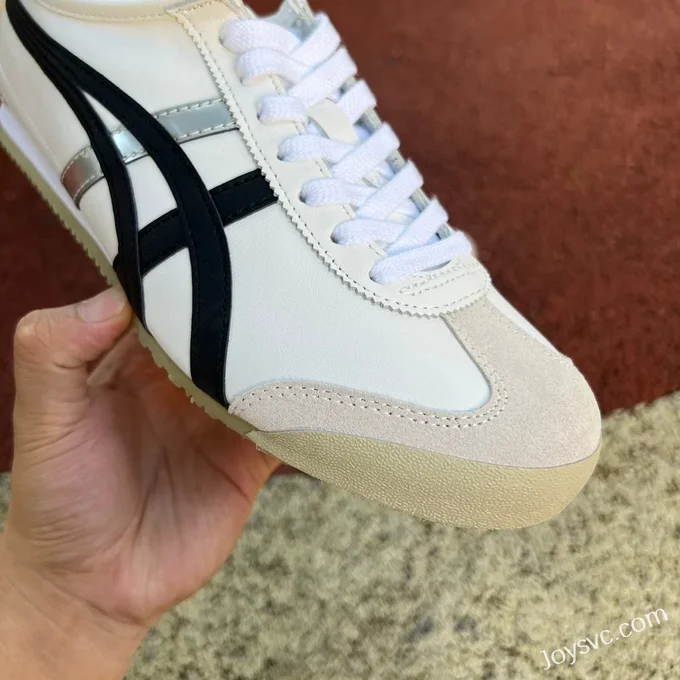 Onitsuka Tiger Mexico 66 Low-Top Sneakers in White Grey & Black