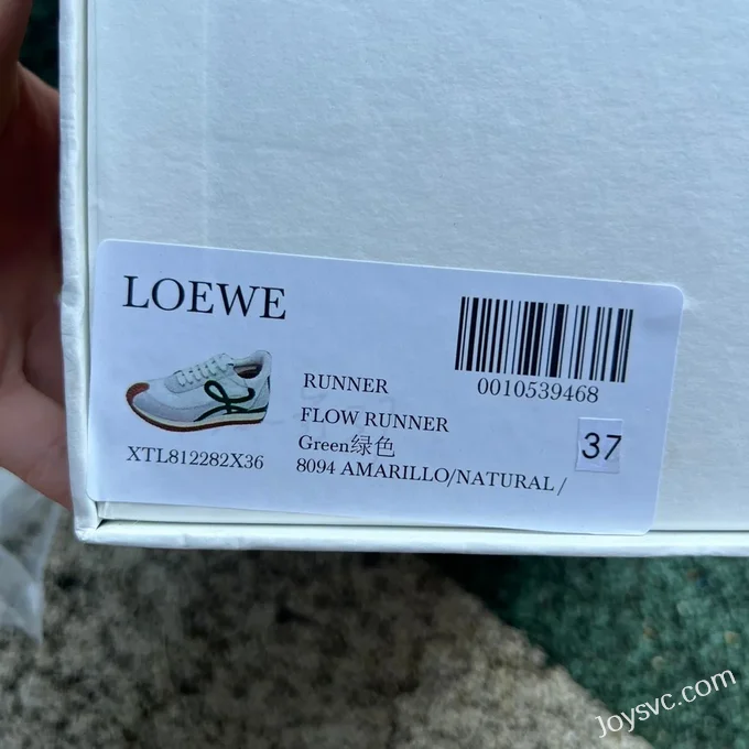 LOEWE Flow Low-Top White Grey Green Brown