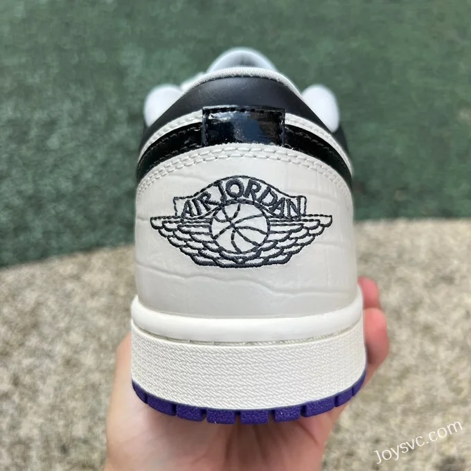 Air Jordan 1 Low HF5759-101 White Black Purple Retro