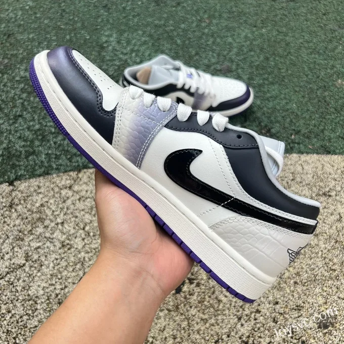 Air Jordan 1 Low HF5759-101 White Black Purple Retro