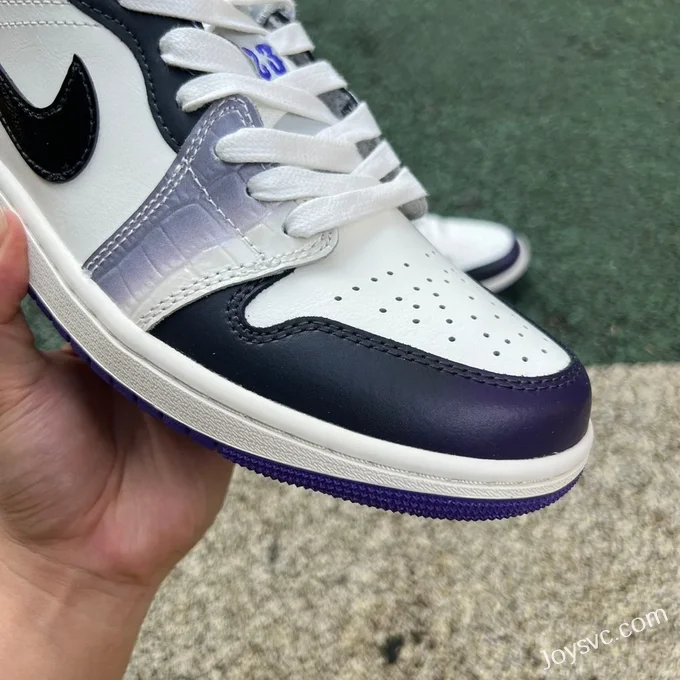 Air Jordan 1 Low HF5759-101 White Black Purple Retro