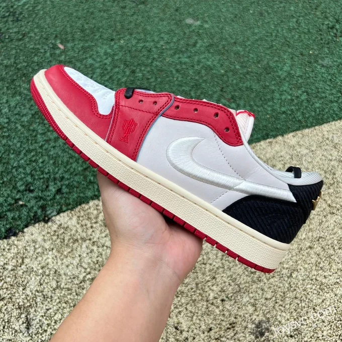 Air Jordan 1 Low HV6157-100 Black Red White Silk DG Version